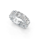 Sterling Silver Semi Mount Ring Setting Emerald OCT 6X4mm 17-Stones DHJ