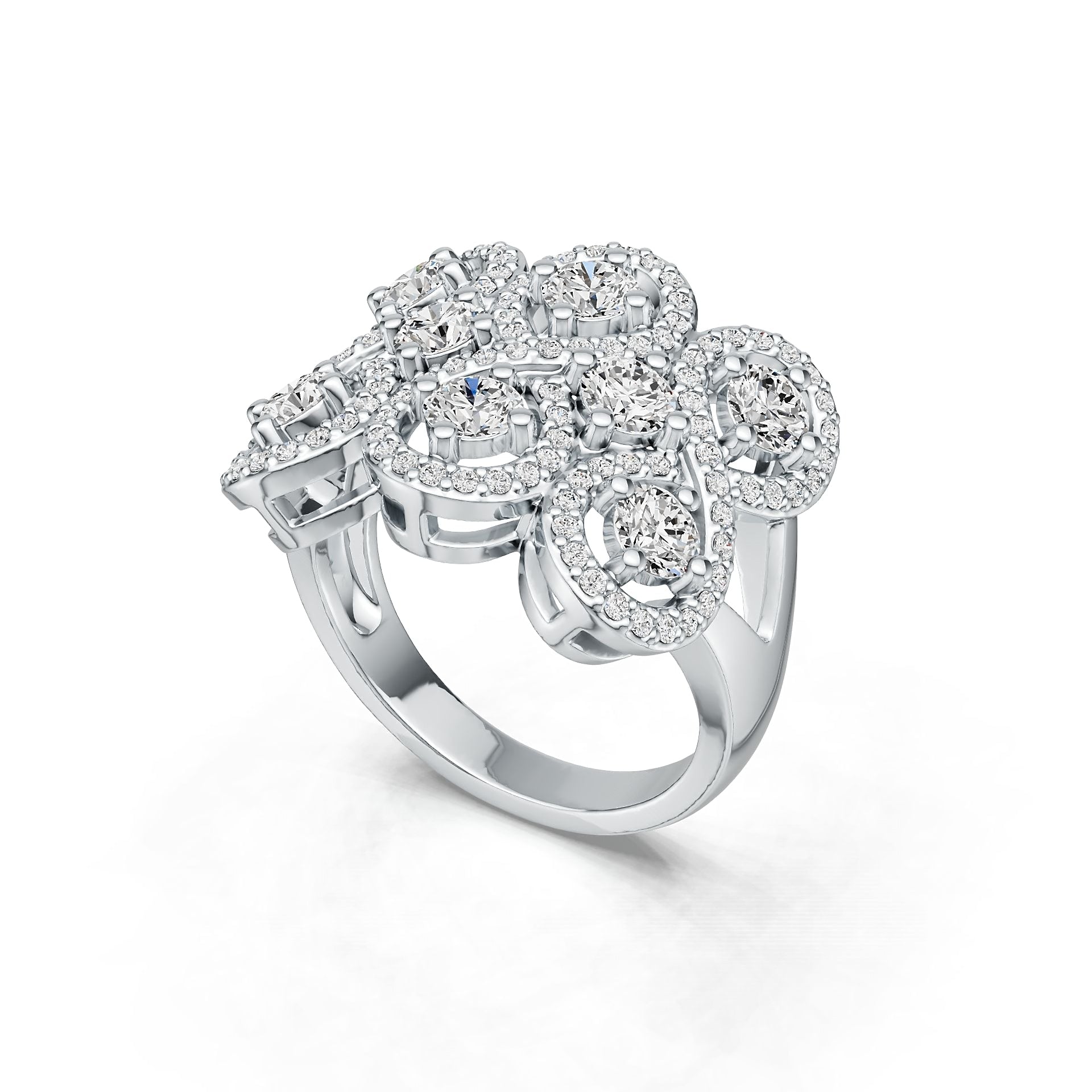 Sterling Silver Semi Mount Ring Setting Round RD 4x4mm DHJ