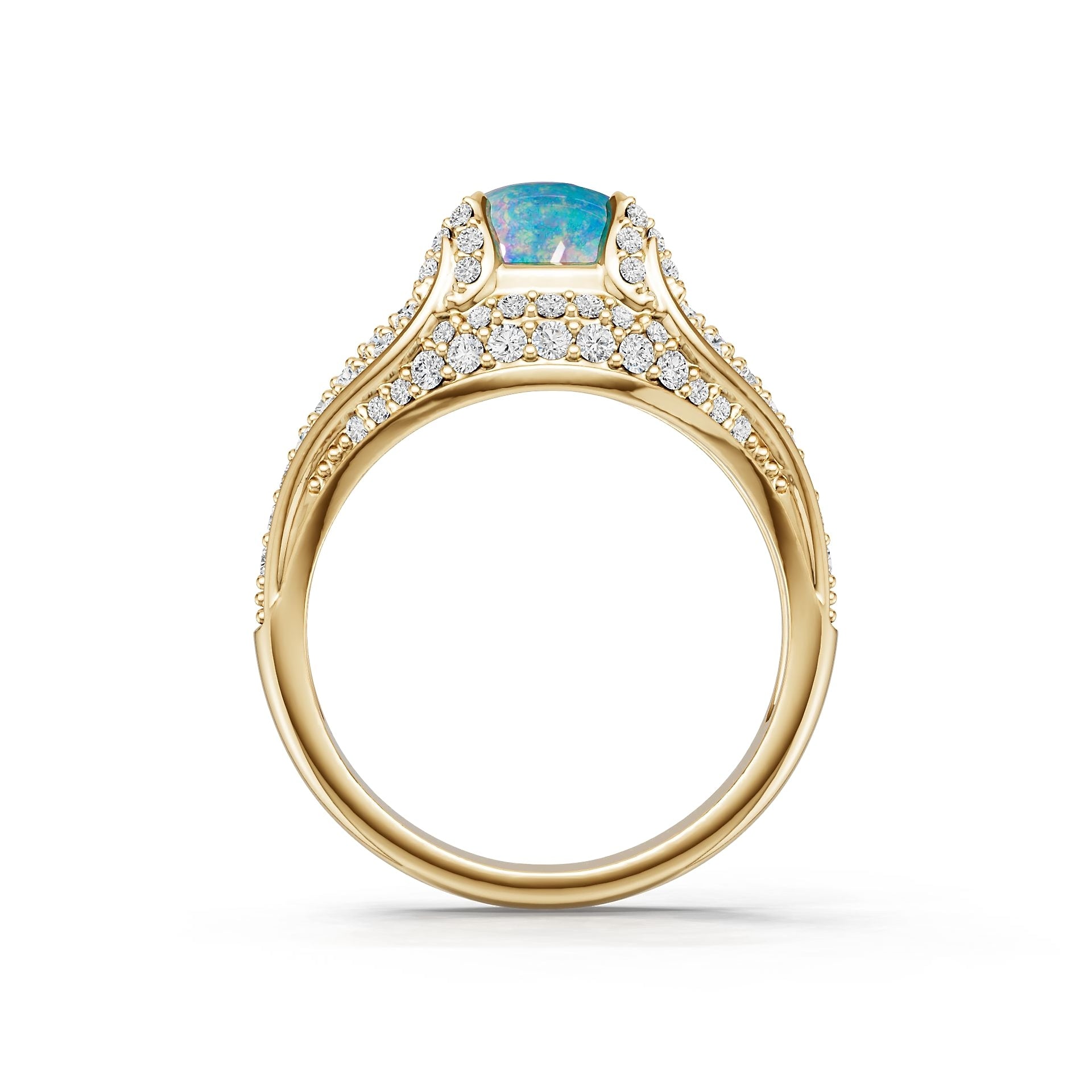 Platinum Semi Mount Ring Setting Round Ro 5x8mm Diamond Accent Syz Jewelry