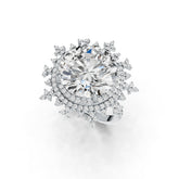 Sterling Silver Semi Mount Ring Setting Round RD 15mm DHJ