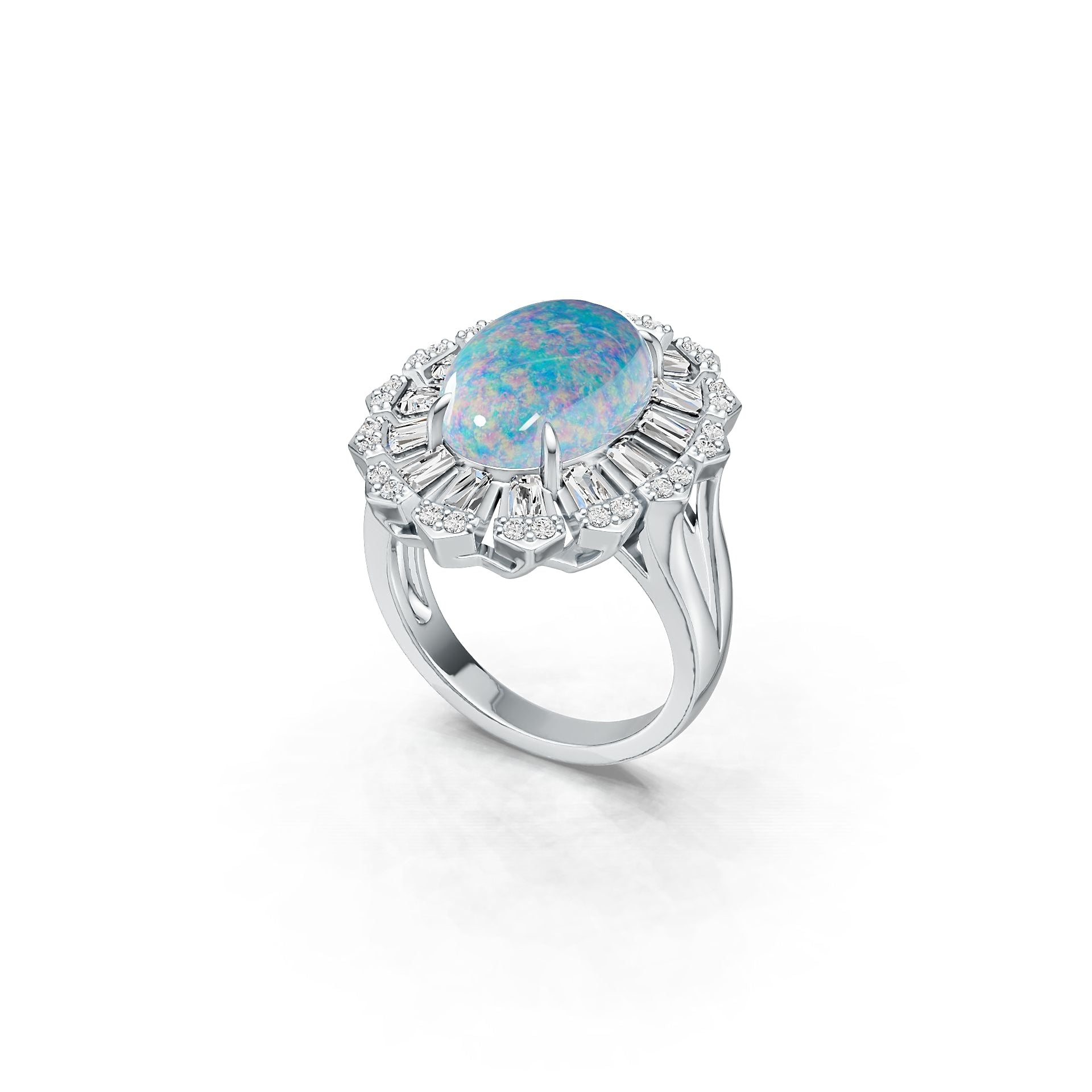 Sterling Silver Semi Mount Ring Setting Oval OV 14x10mm Flower Theme Syzjewelry