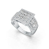 Sterling Silver Semi Mount Ring Setting Princess SQ 3X3mm DHJ