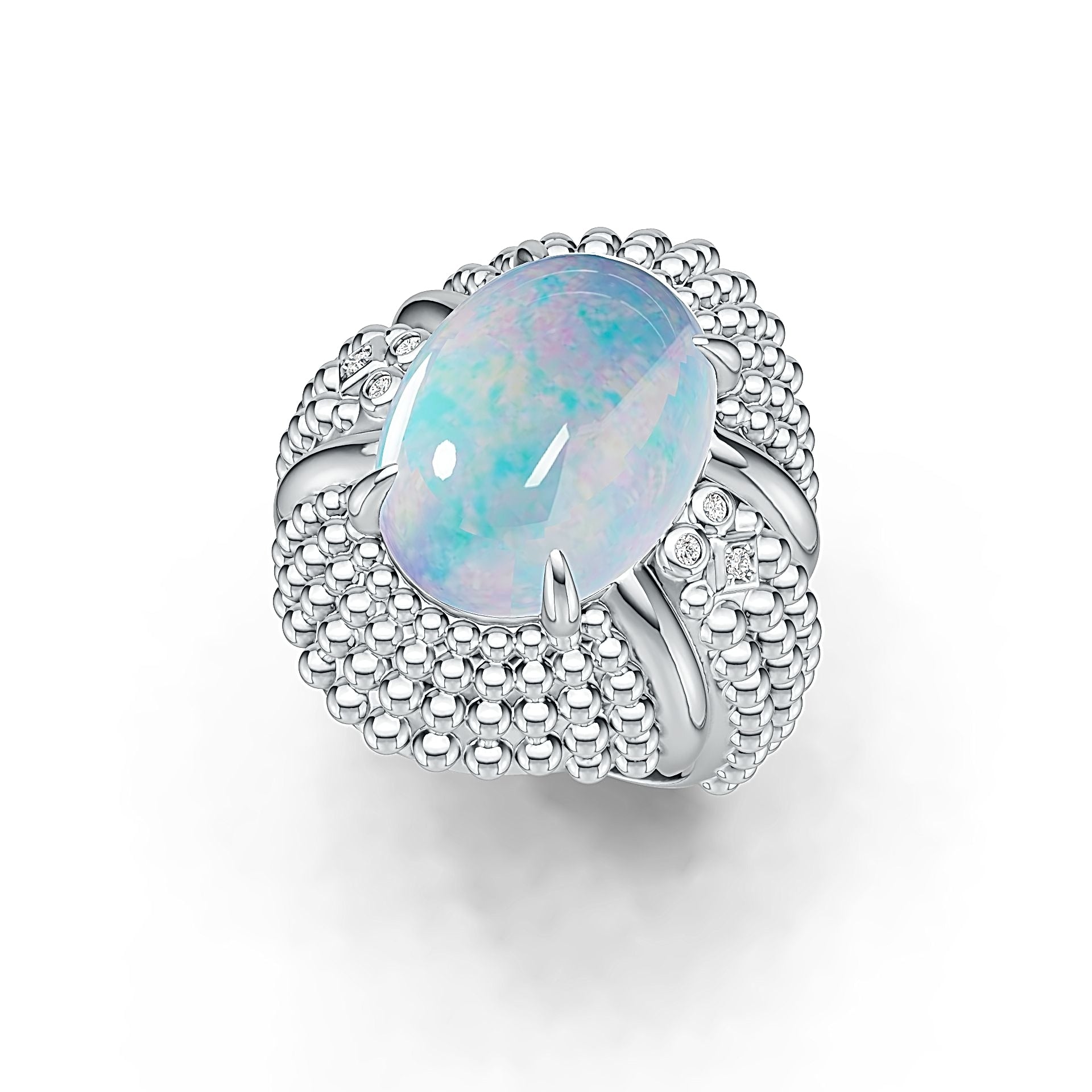 Sterling Silver Semi Mount Ring Setting Oval OV 16x12mm Cabochon Syzjewelry