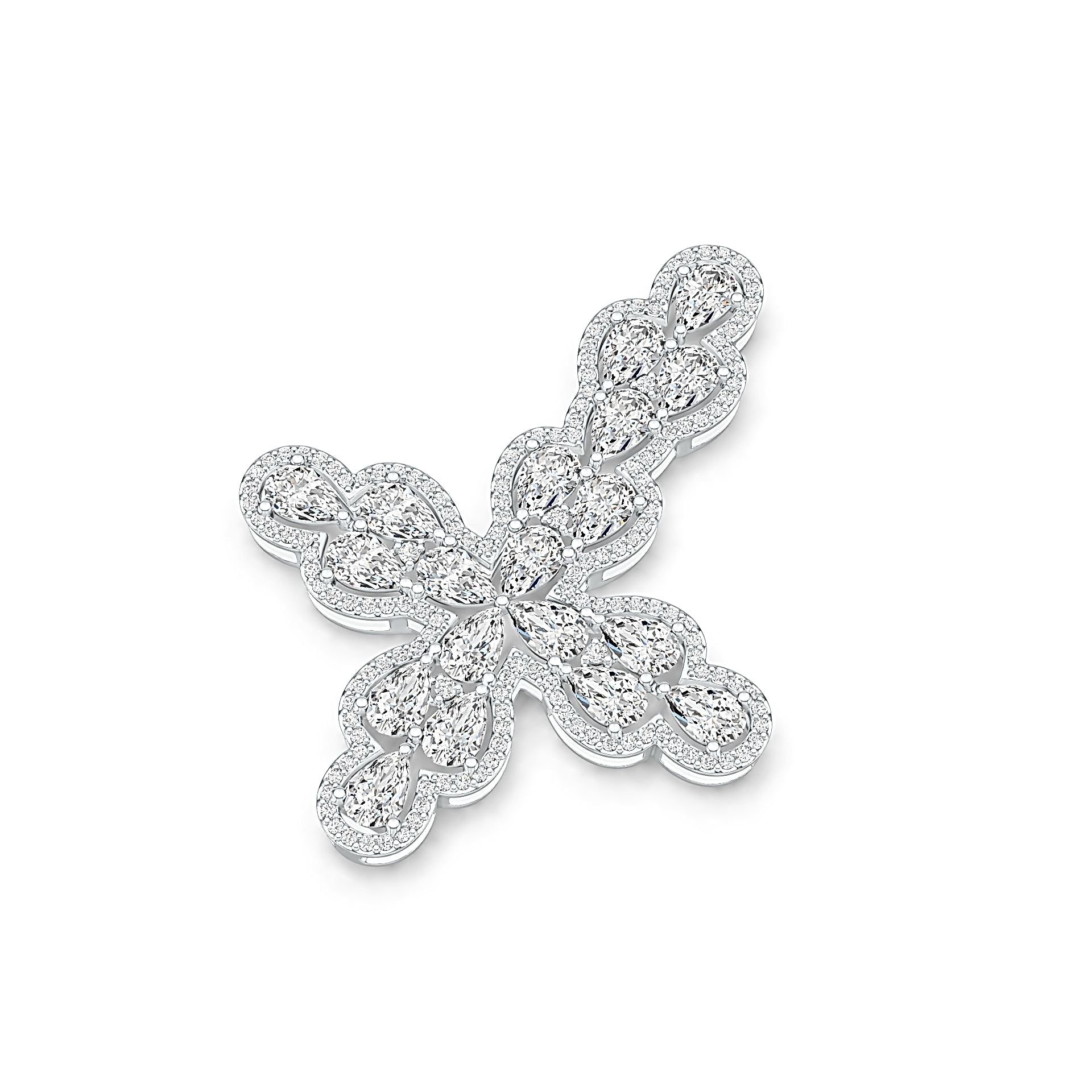 Sterling Silver Semi Mount Pendant Setting Pear PE 6x4mm DHJ