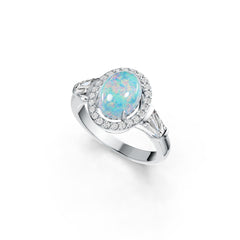 Sterling Silver Semi Mount Ring Setting Oval OV 9X7mm BG 5X4mm DHJ