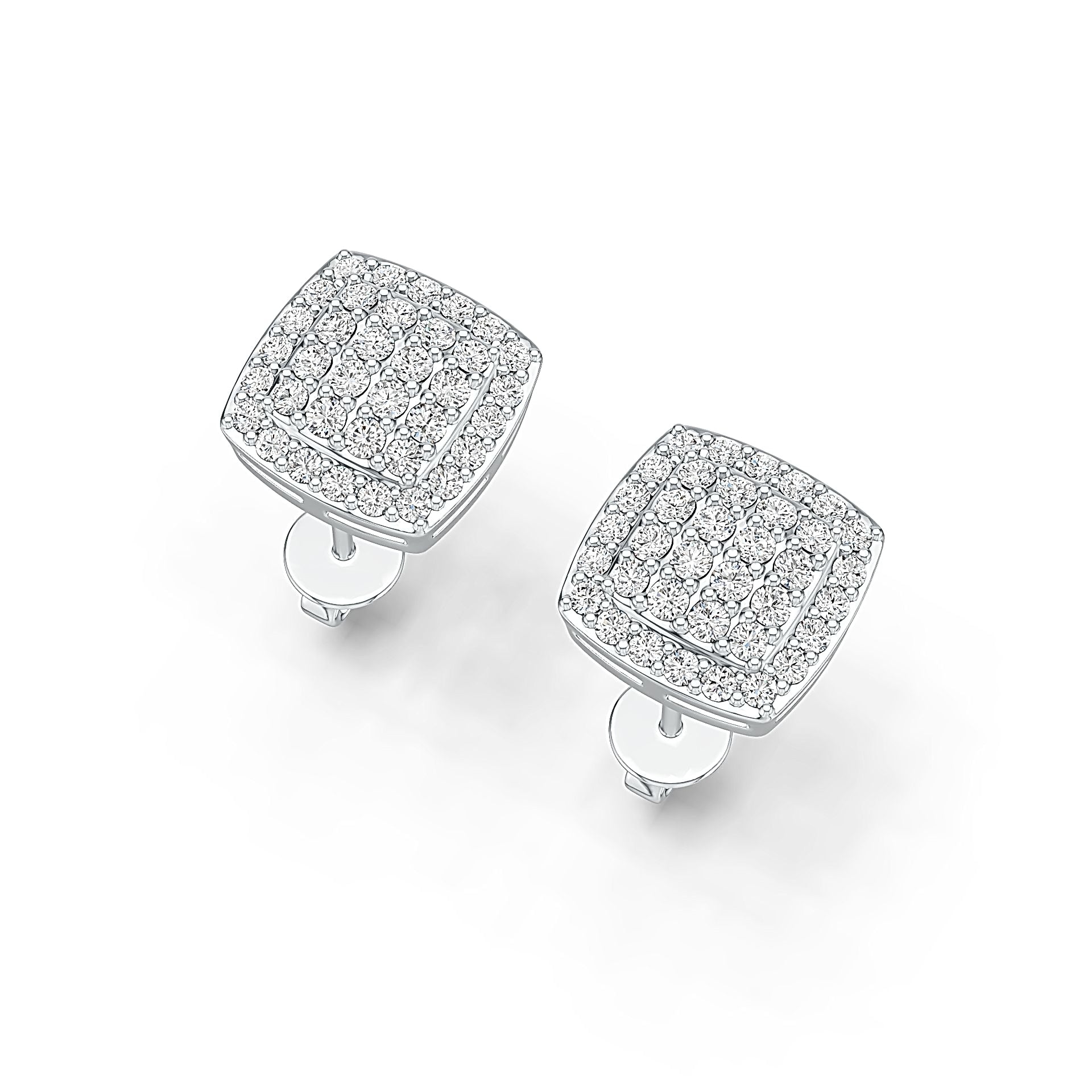 Sterling Silver Semi Mount Earrings Setting Round RD 1.8mm DHJ