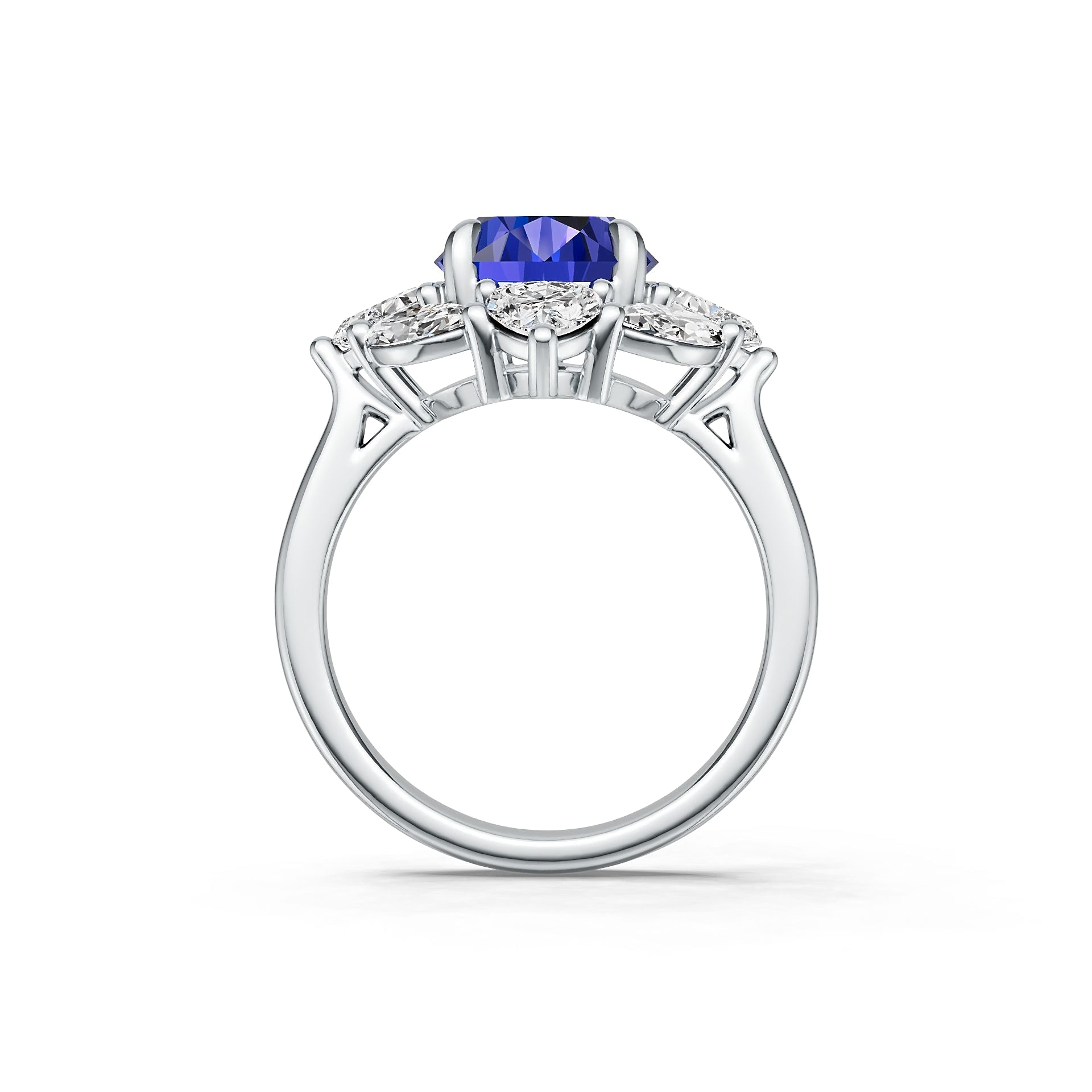 Sterling Silver Semi Mount Ring Setting Round Ro 10x8mm Syz Jewelry