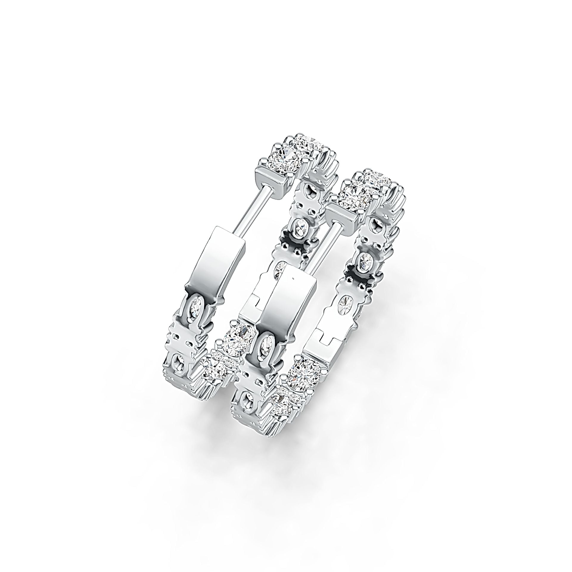 Sterling Silver Semi Mount Earrings Setting Oval OV 4X3mm DHJ