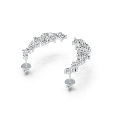 Sterling Silver Semi Mount Earrings Setting Marquise MQ 6X3mm MQ 5X2.5mm SQ 3X3mm DHJ