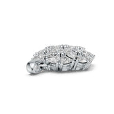 Platinum Semi Mount Pendant Setting Trillion TR 4X4mm Diamond Accent DHJ