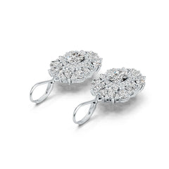 10K Gold Semi Mount Earrings Setting Oval OV 8X6mm MQ 4X2mm MQ 5X2.5mm PE 4X3mm Moissanite Accent DHJ