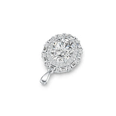 Sterling Silver Semi Mount Pendant Setting Oval OV 11X9mm with White Topaz Syzjewelry