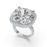 Sterling Silver Semi Mount Ring Setting Cushion CU 18X18mm DHJ