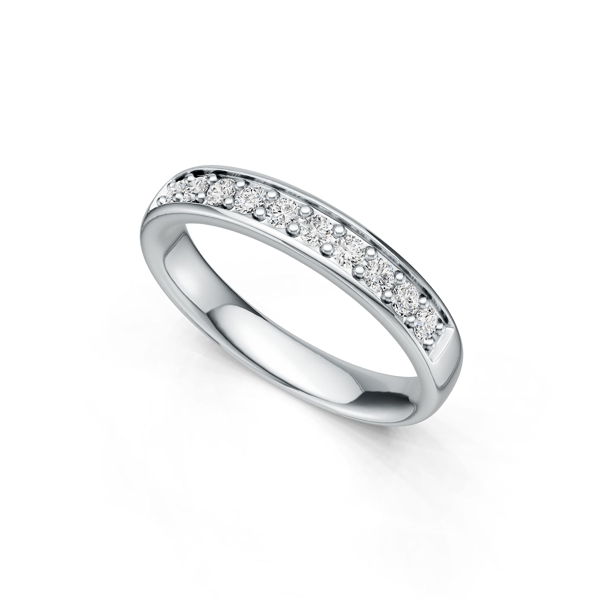 Sterling Silver Semi Mount Ring Setting Round RD 2x2mm DHJ
