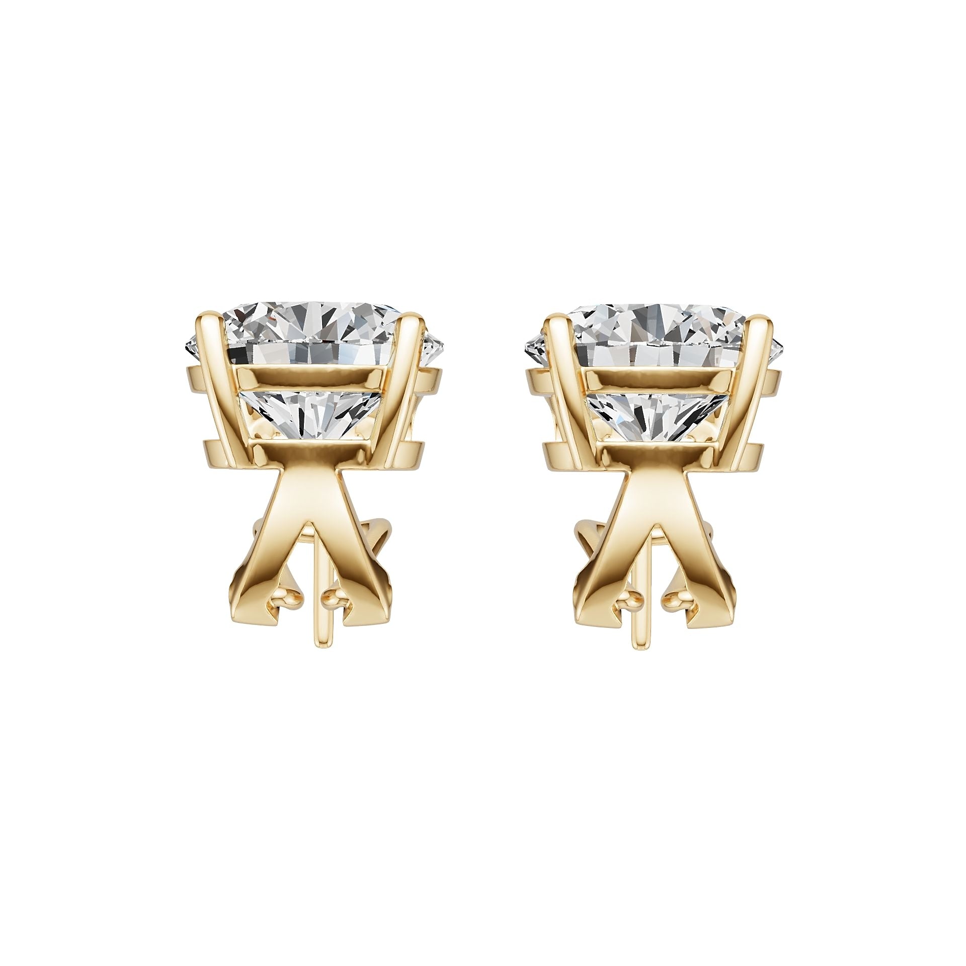 Sterling Silver Semi Mount Earrings Setting Round Ro 10x10mm DHJ
