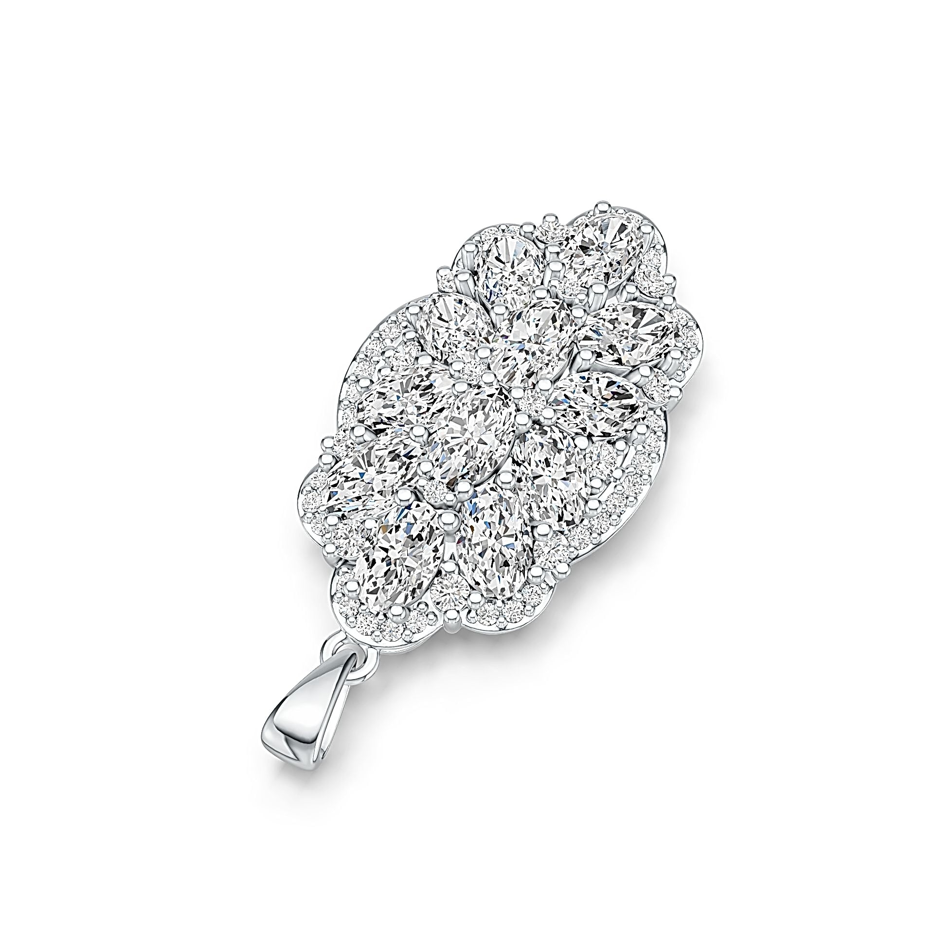 Sterling Silver Semi Mount Pendant Setting Oval OV 6X4mm DHJ