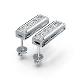 Sterling Silver Semi Mount Earrings Setting SQ Princess 3x3mm Syzjewelry
