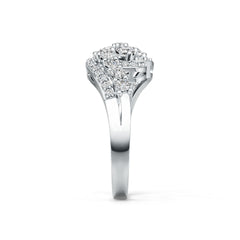 18K Gold Semi Mount Ring Setting Round RD 3.5mm Diamond Accent DHJ
