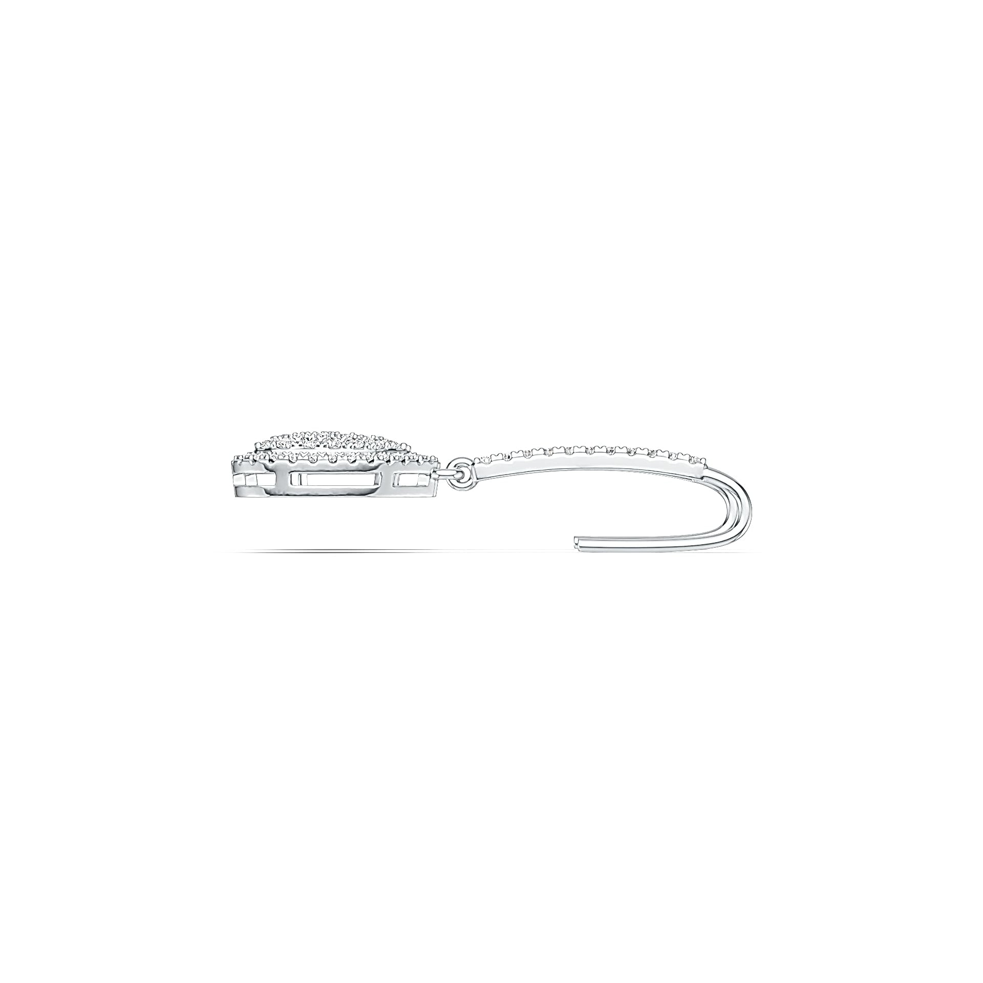 10K Gold Dangling Earrings with White Topaz or Moissanite Moissanite Accent DHJ