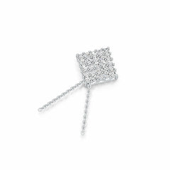 Sterling Silver Cluster Pendant with White Topaz or Moissanite Syzjewelry