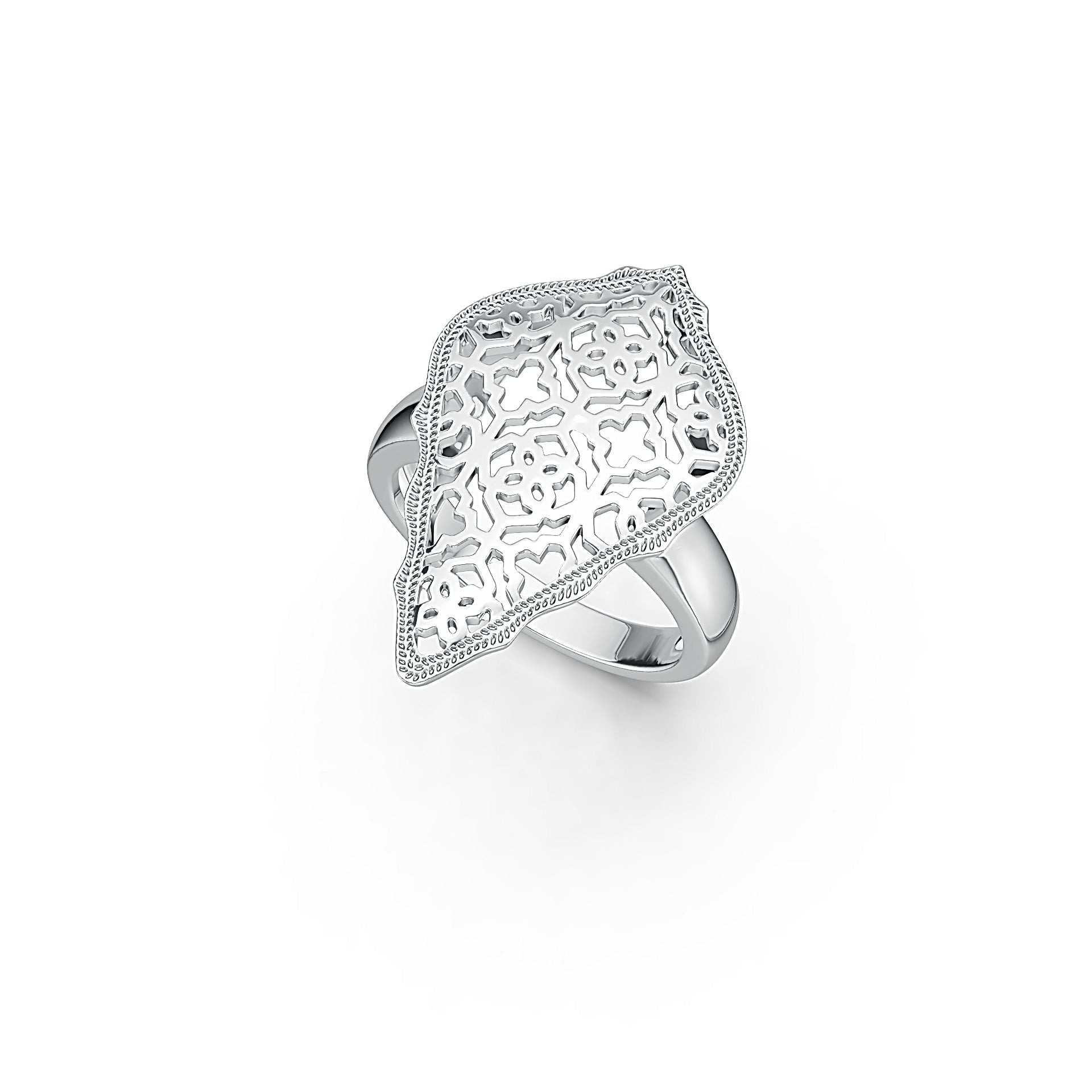 Sterling Silver Semi Mount Ring Setting Filigree DHJ