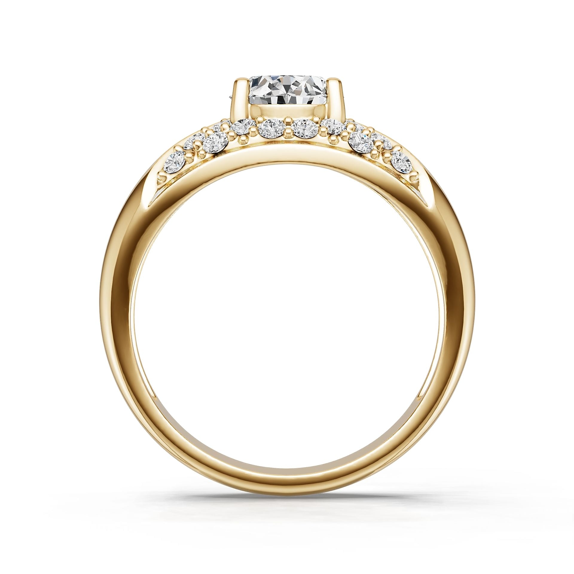 18K Gold Semi Mount Ring Setting Oval Ov 5x7mm Syz Jewelry