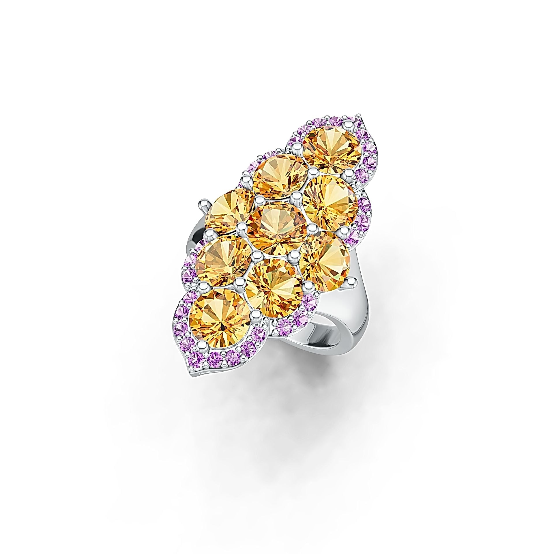 Sterling Silver Semi Mount Ring Setting Round RD 6x6mm DHJ