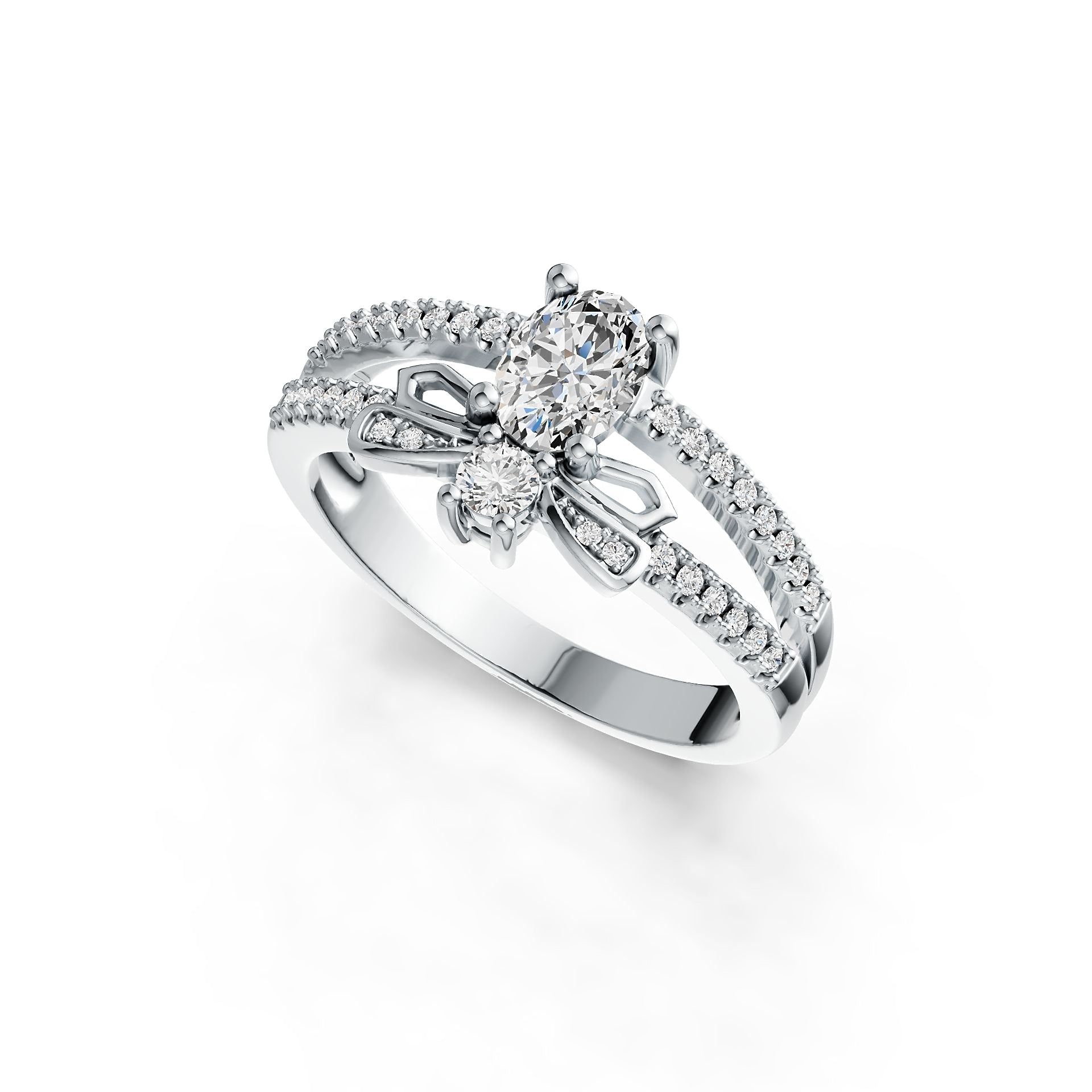 Sterling Silver Semi Mount Ring Setting Oval OV 7X5mm DHJ