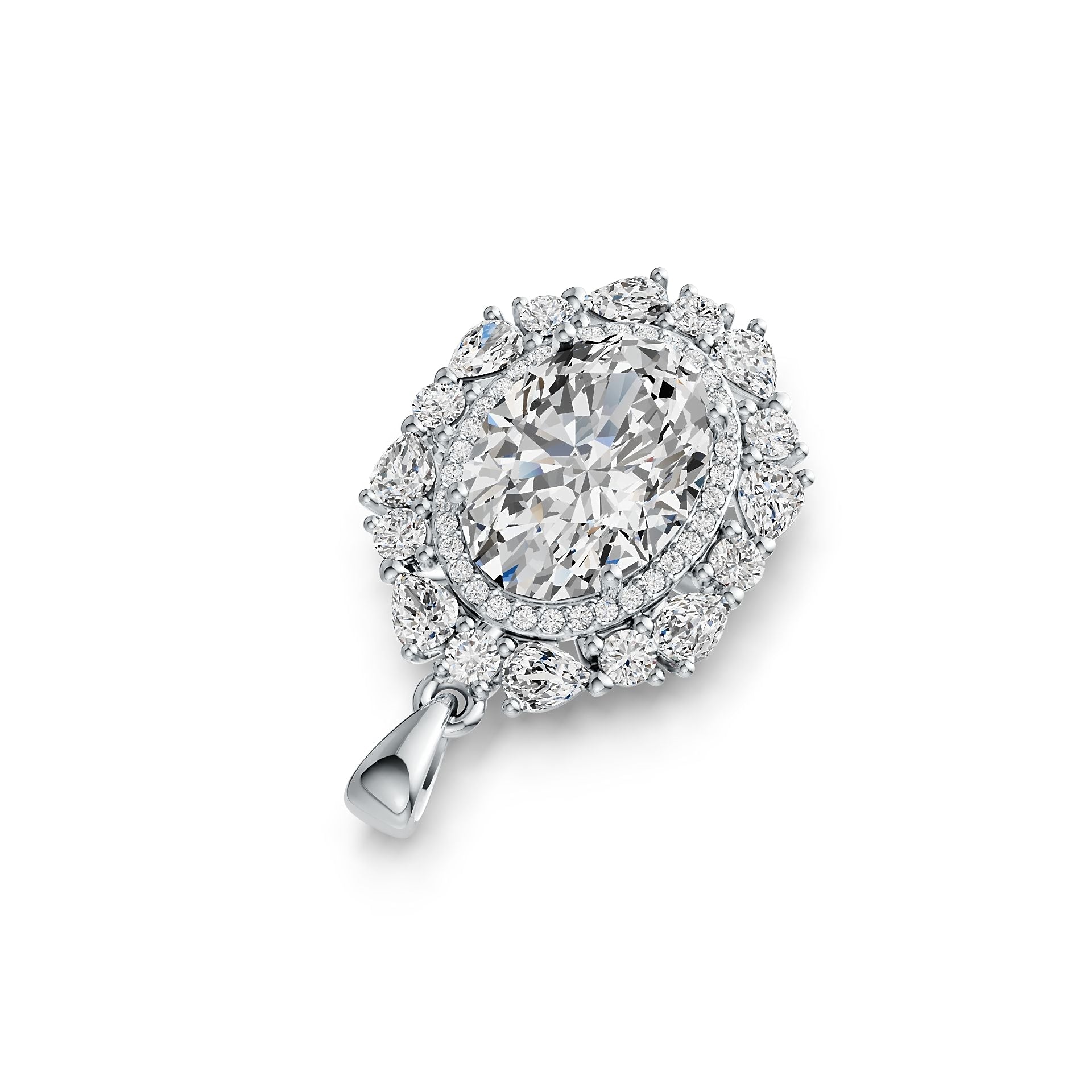 Sterling Silver Semi Mount Pendant Setting Oval OV 14X10mm DHJ
