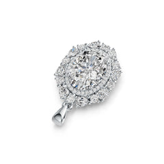Sterling Silver Semi Mount Pendant Setting Oval OV 14X10mm DHJ