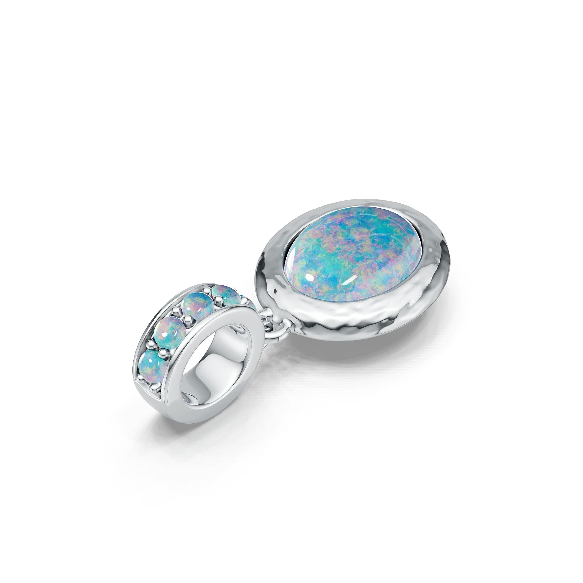 Sterling Silver Semi Mount Pendant Setting Oval OV 10X8mm Cabochon DHJ