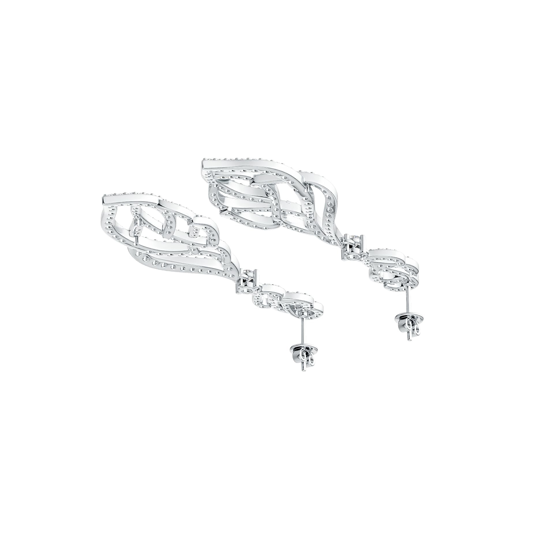 Sterling Silver Semi Mount Earrings Setting Round RD 3x3mm DHJ