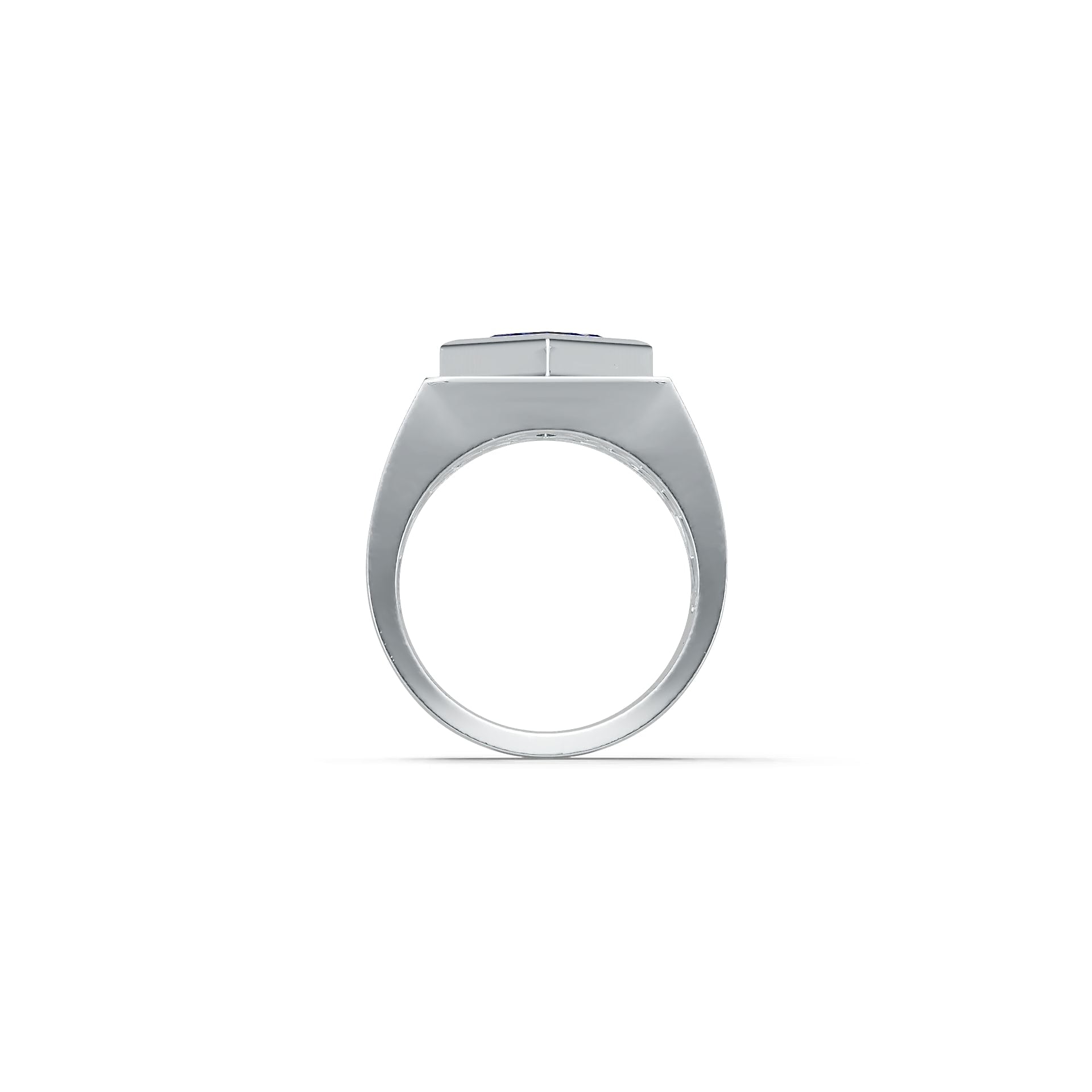 Sterling Silver Semi Mount Ring Setting Princess SQ 7x7mm Men's Ring Mounting Full Bezel Set Syzjewelry