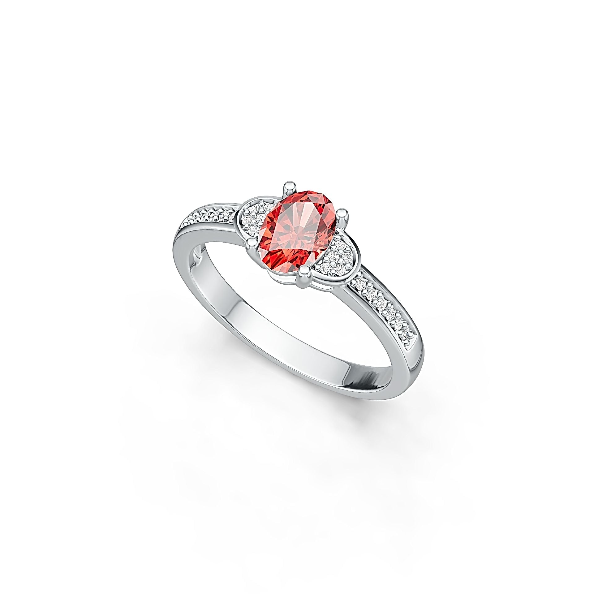 Sterling Silver Semi Mount Ring Setting Oval OV 7X5mm DHJ