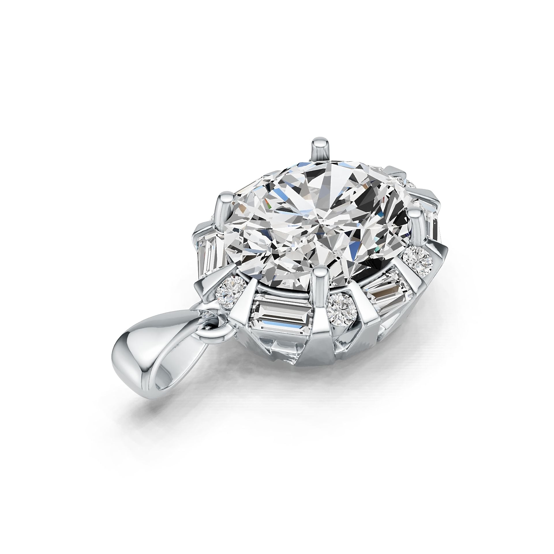 Sterling Silver Semi Mount Pendant Setting Oval OV 12X10mm DHJ