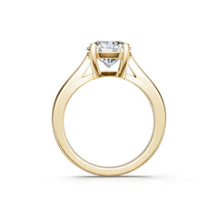 14K Gold Semi Mount Ring Setting Round Ro 6x6mm Syz Jewelry