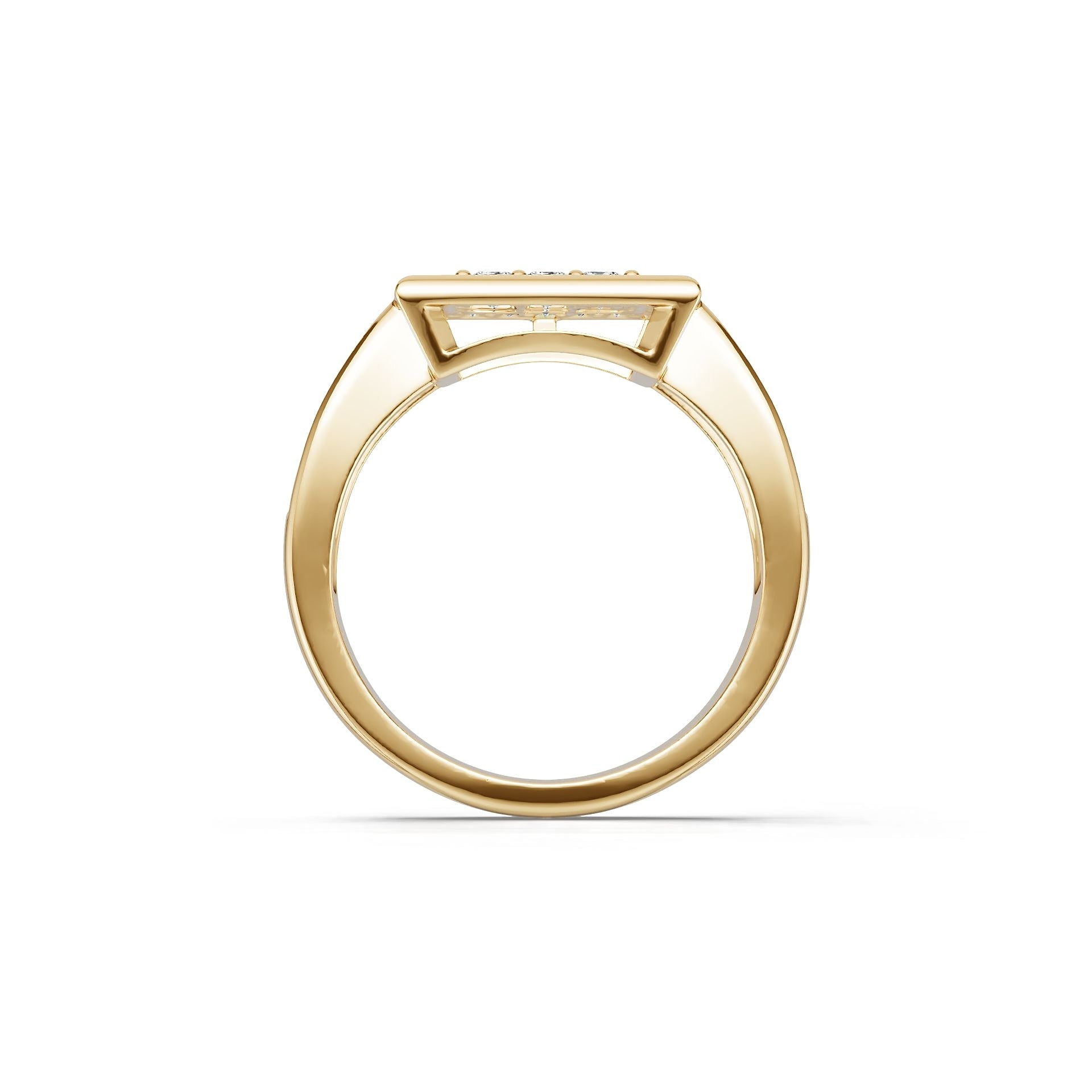 18K Gold Semi Mount Ring Setting Princess Pr 2x2mm Diamond Accent Syz Jewelry