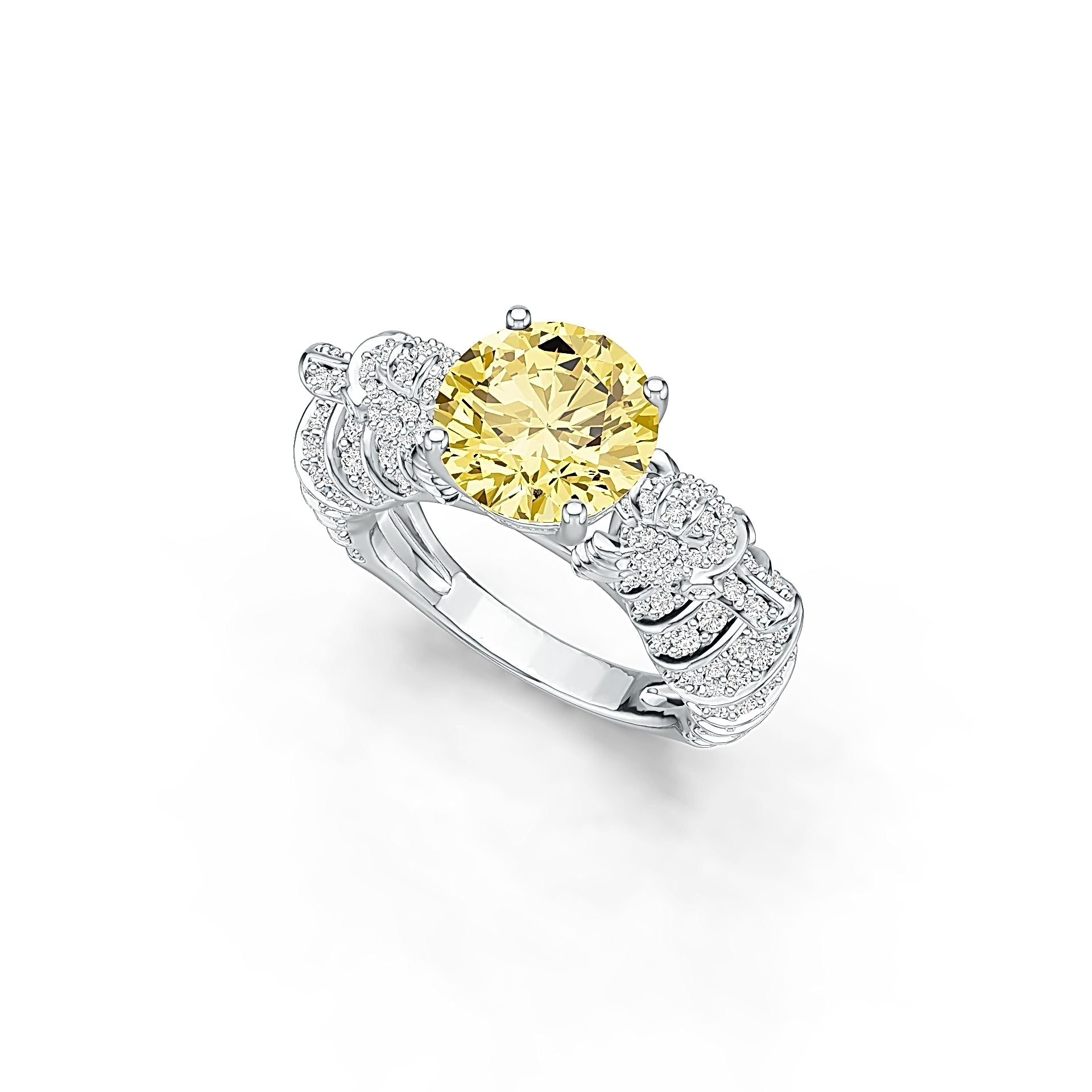 Sterling Silver Semi Mount Ring Setting Round RD 10x10mm Seahorse Ring DHJ