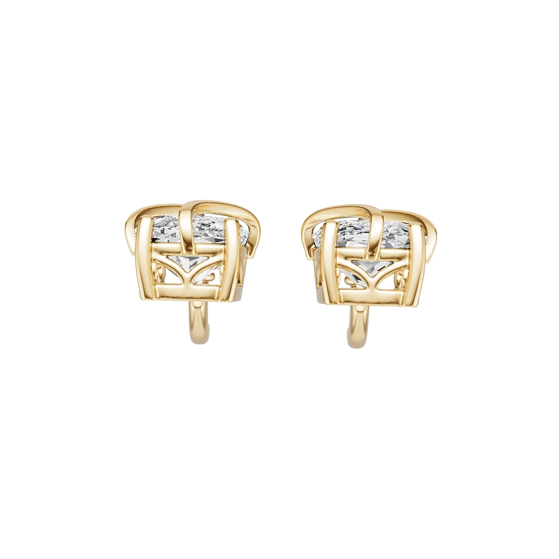 Sterling Silver Semi Mount Earrings Setting Cushion Cu 5x8mm DHJ