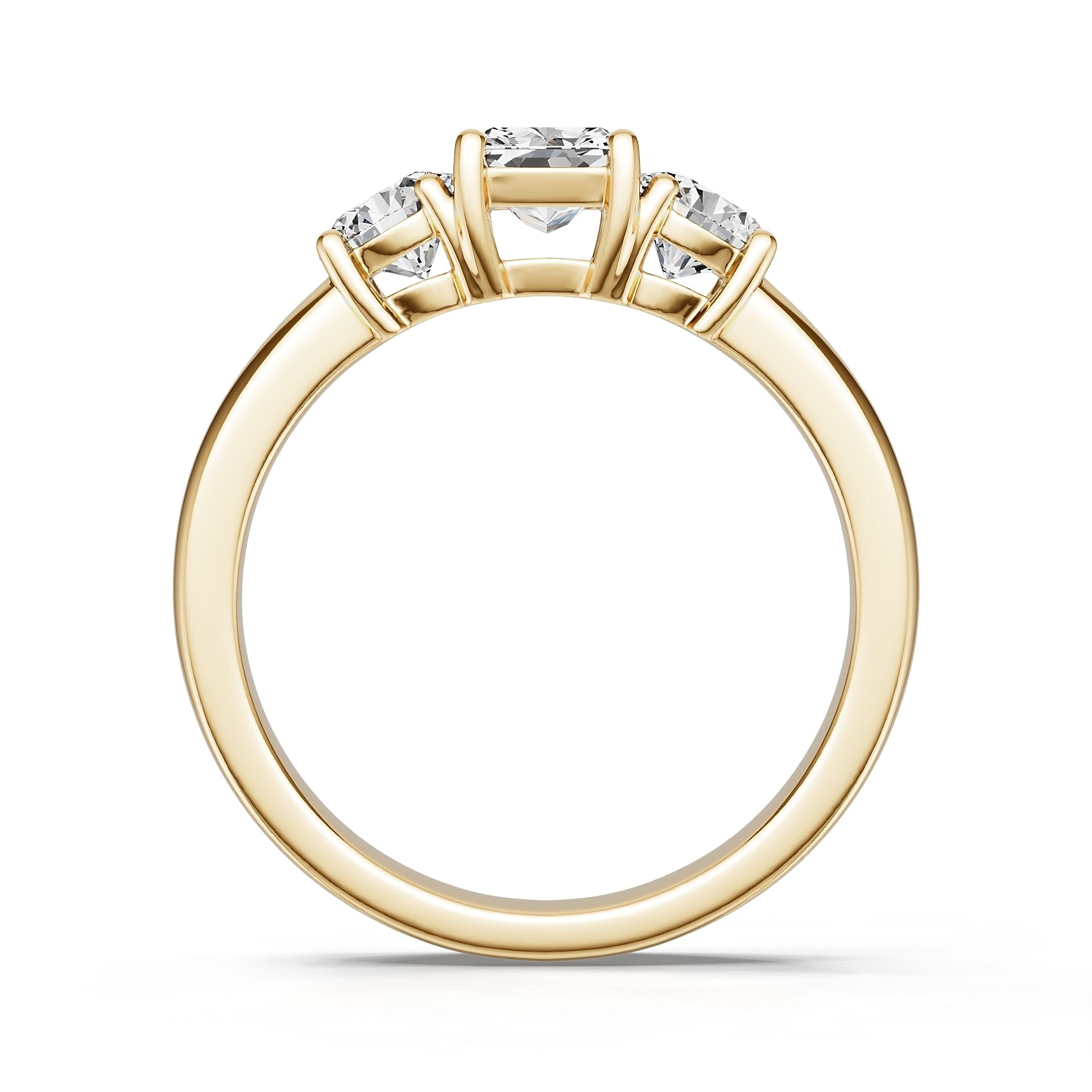 14K Gold Semi Mount Ring Setting Round Ro 2x0mm Diamond Accent Syz Jewelry