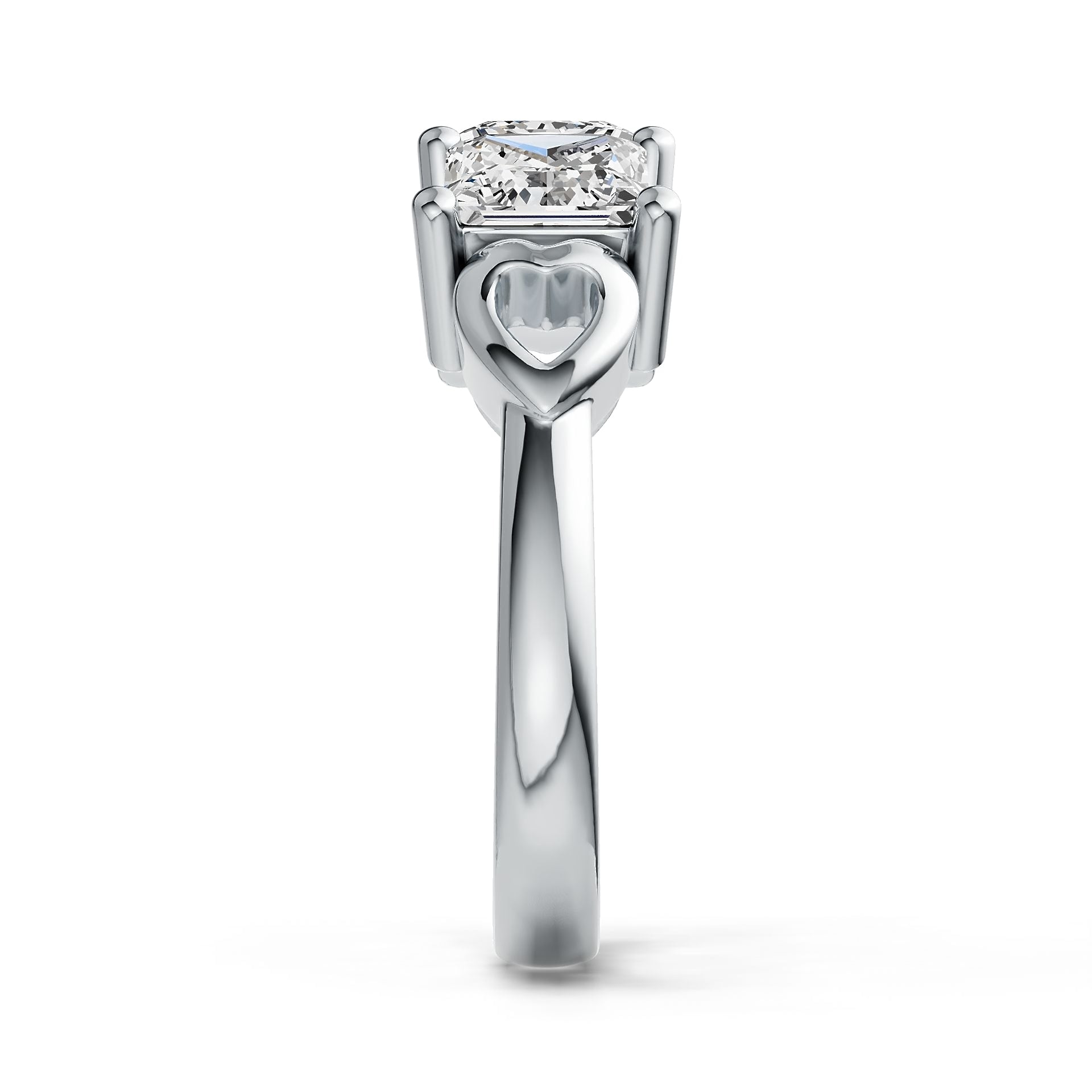 Platinum Semi Mount Ring Setting Princess SQ 5.5X5.5mm DHJ