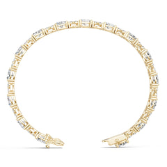 18K Gold Semi Mount Bracelet Setting Oval Ov 7x5mm Diamond Accent Syz Jewelry