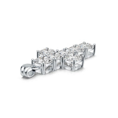 Sterling Silver Semi Mount Pendant Setting Cushion CU 7X7mm Cross Theme DHJ