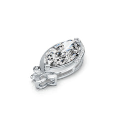 18K Gold Semi Mount Pendant Setting Marquise MQ 26X13mm Diamond Accent DHJ