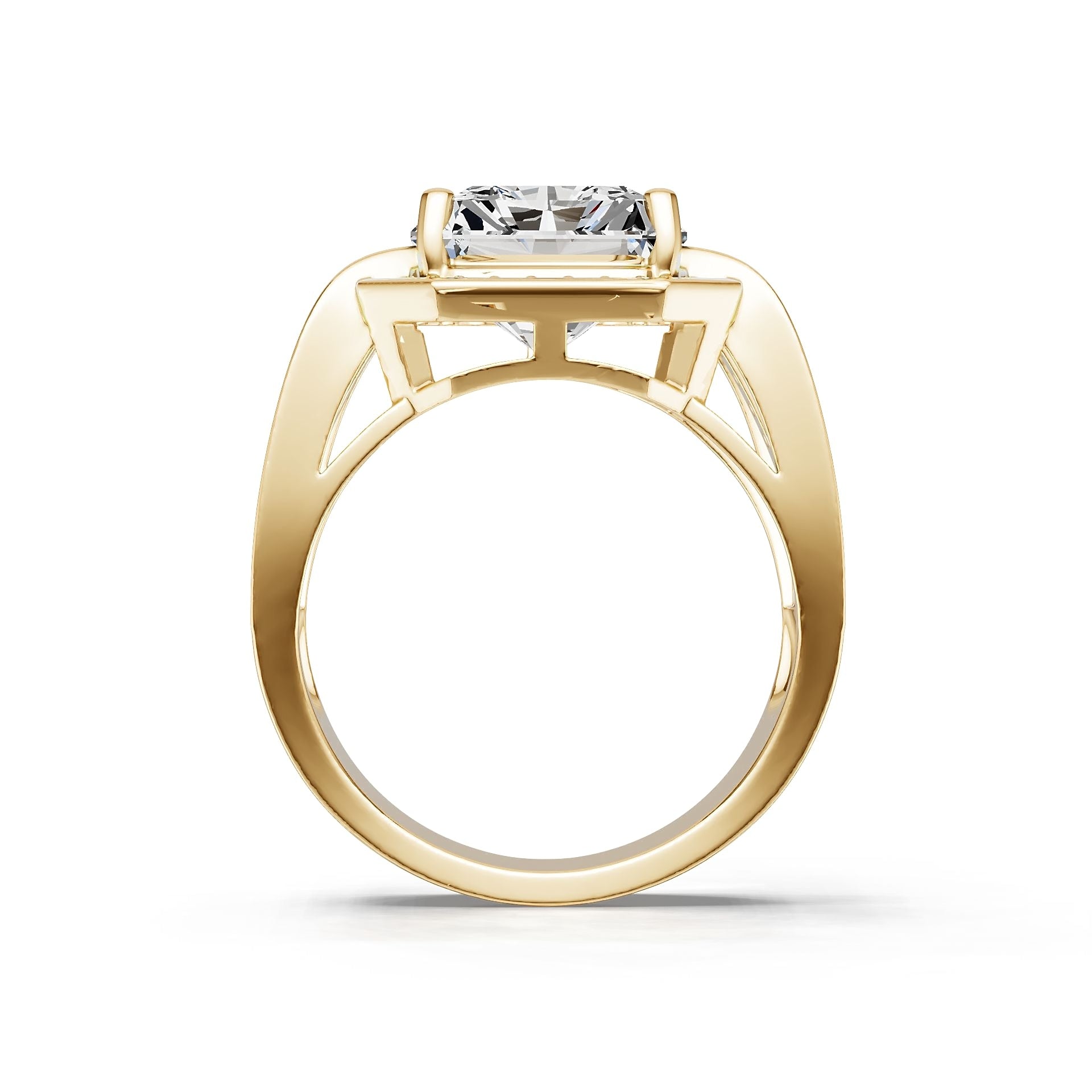 Platinum Semi Mount Ring Setting Emerald Em 13x11mm Diamond Accent Syz Jewelry