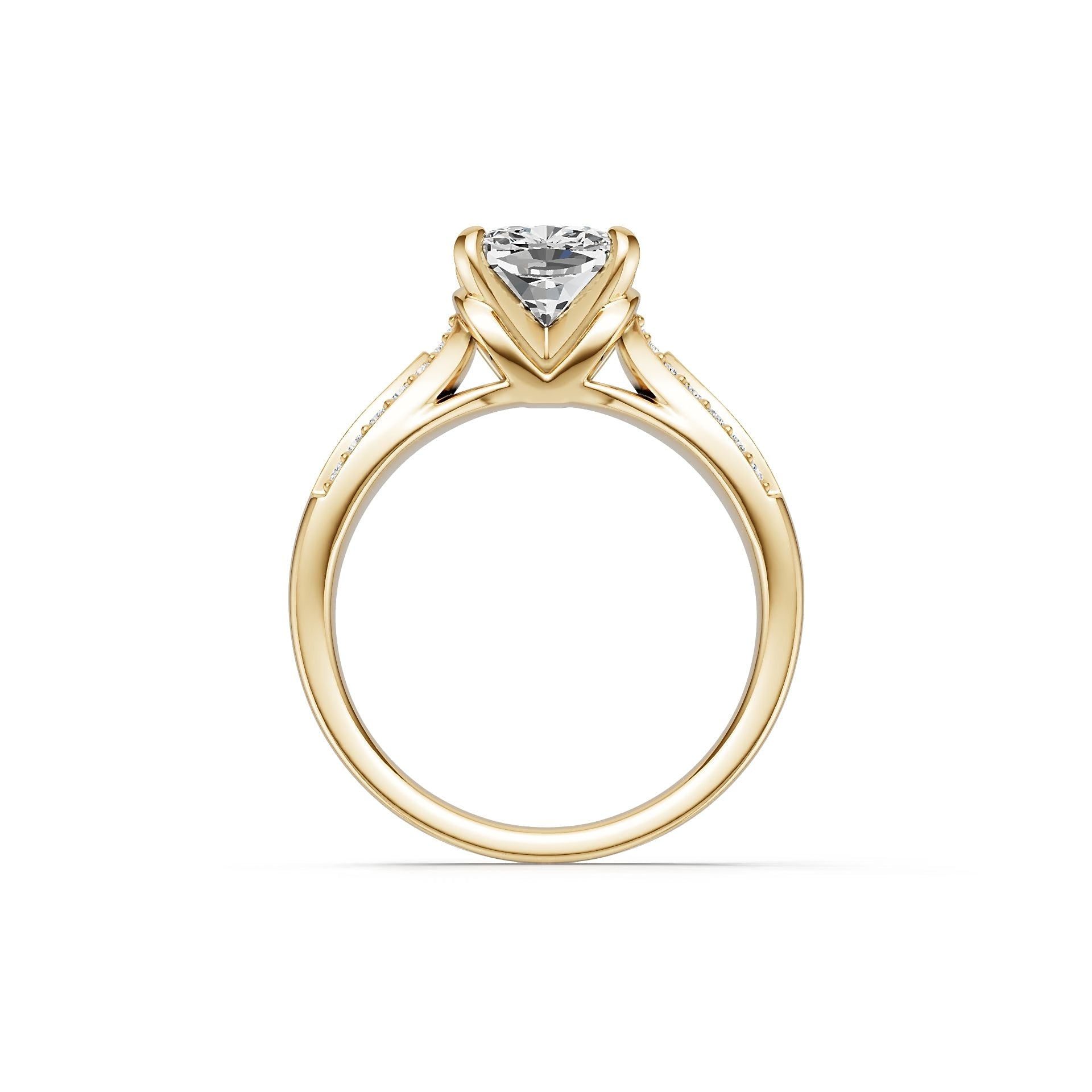 Platinum Semi Mount Ring Setting Cushion Cu 8x8mm Diamond Accent Syz Jewelry