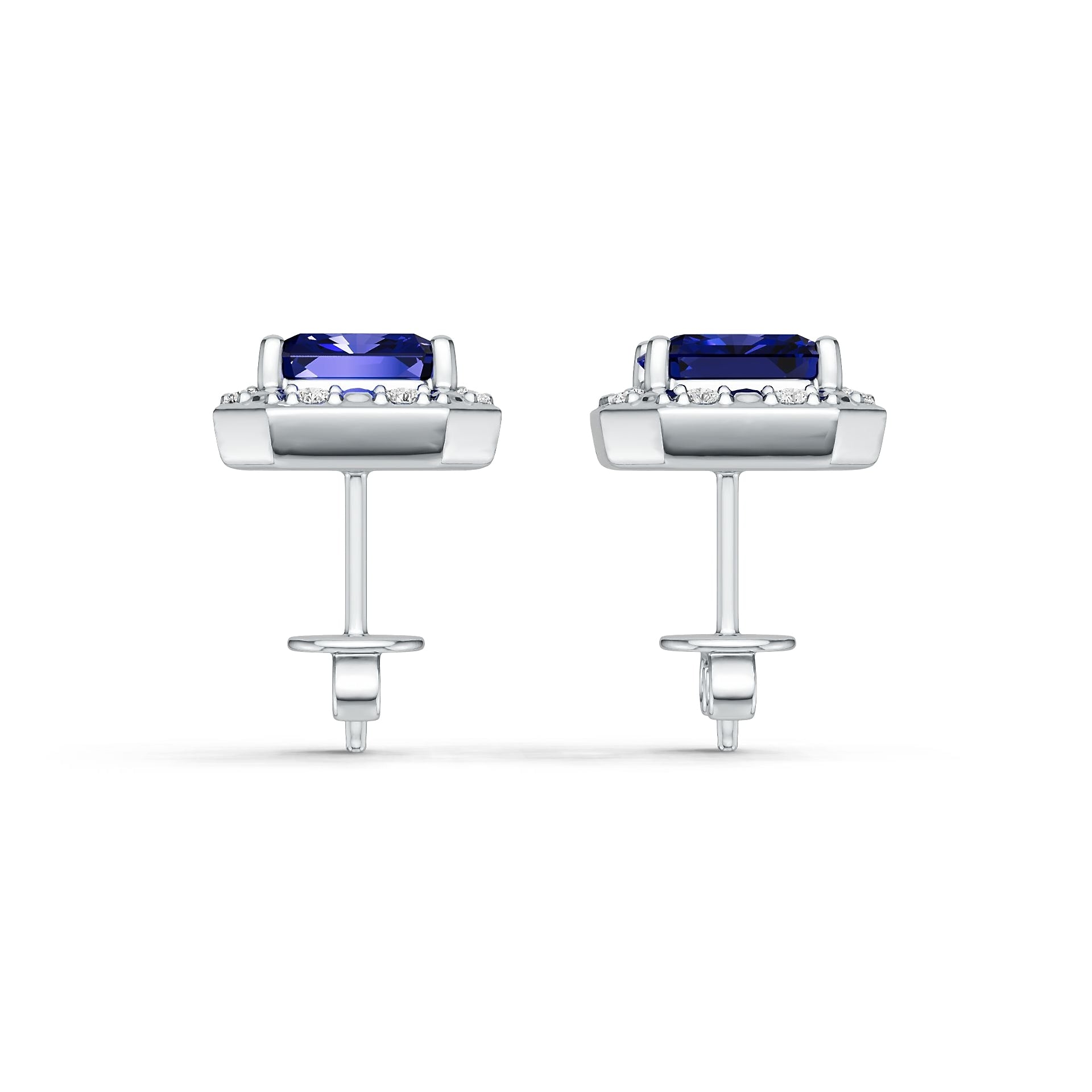 Sterling Silver Semi Mount Earrings Setting Round Rd 6x6mm DHJ