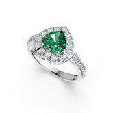 Sterling Silver Semi Mount Ring Setting Heart HT 8X8mm DHJ