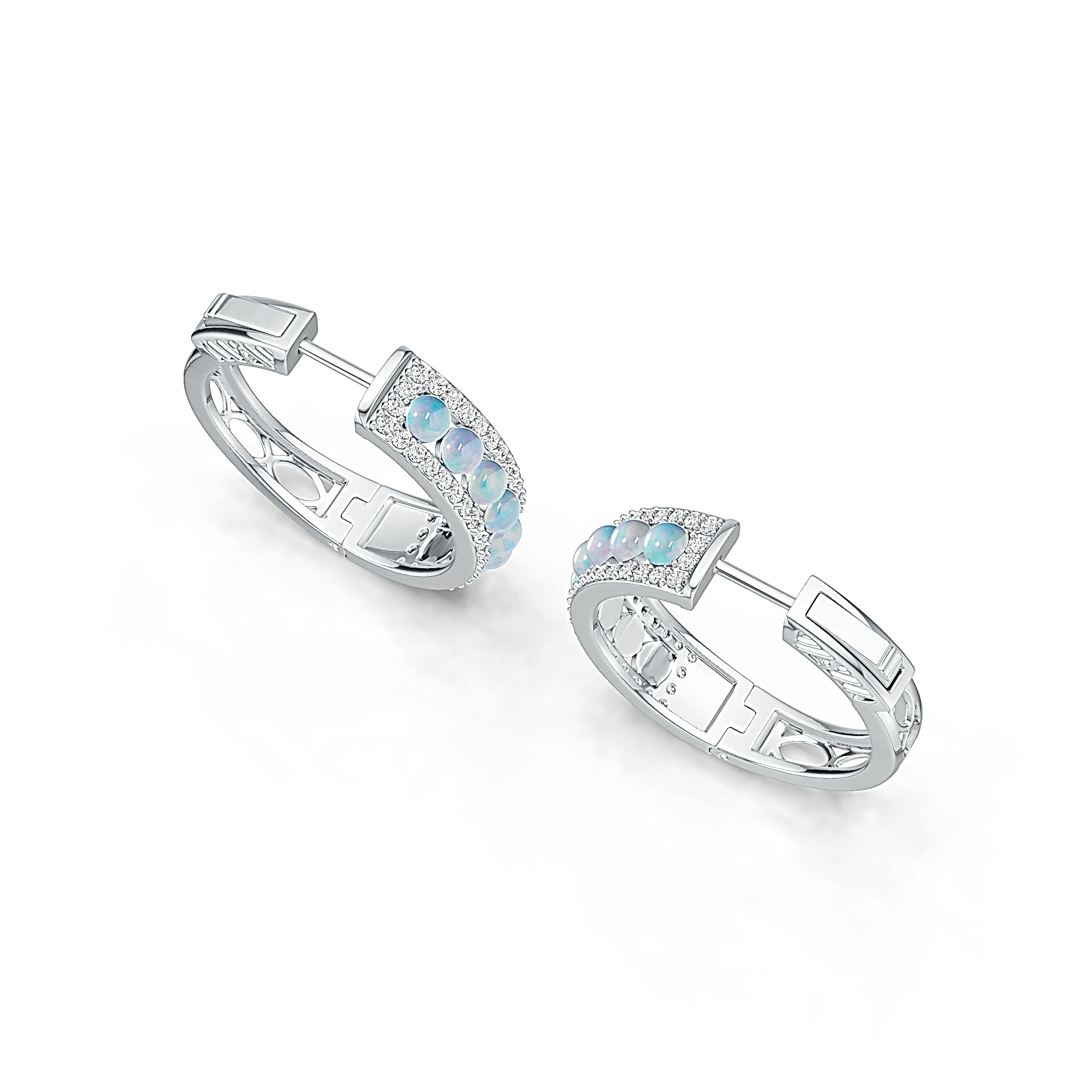 Sterling Silver Semi Mount Earrings Setting Round RD 3X3mm DHJ