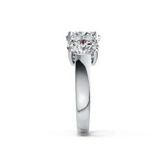 Platinum Semi Mount Ring Setting Oval OV 8X6mm OV 7X5mm with Diamond Accent DHJ